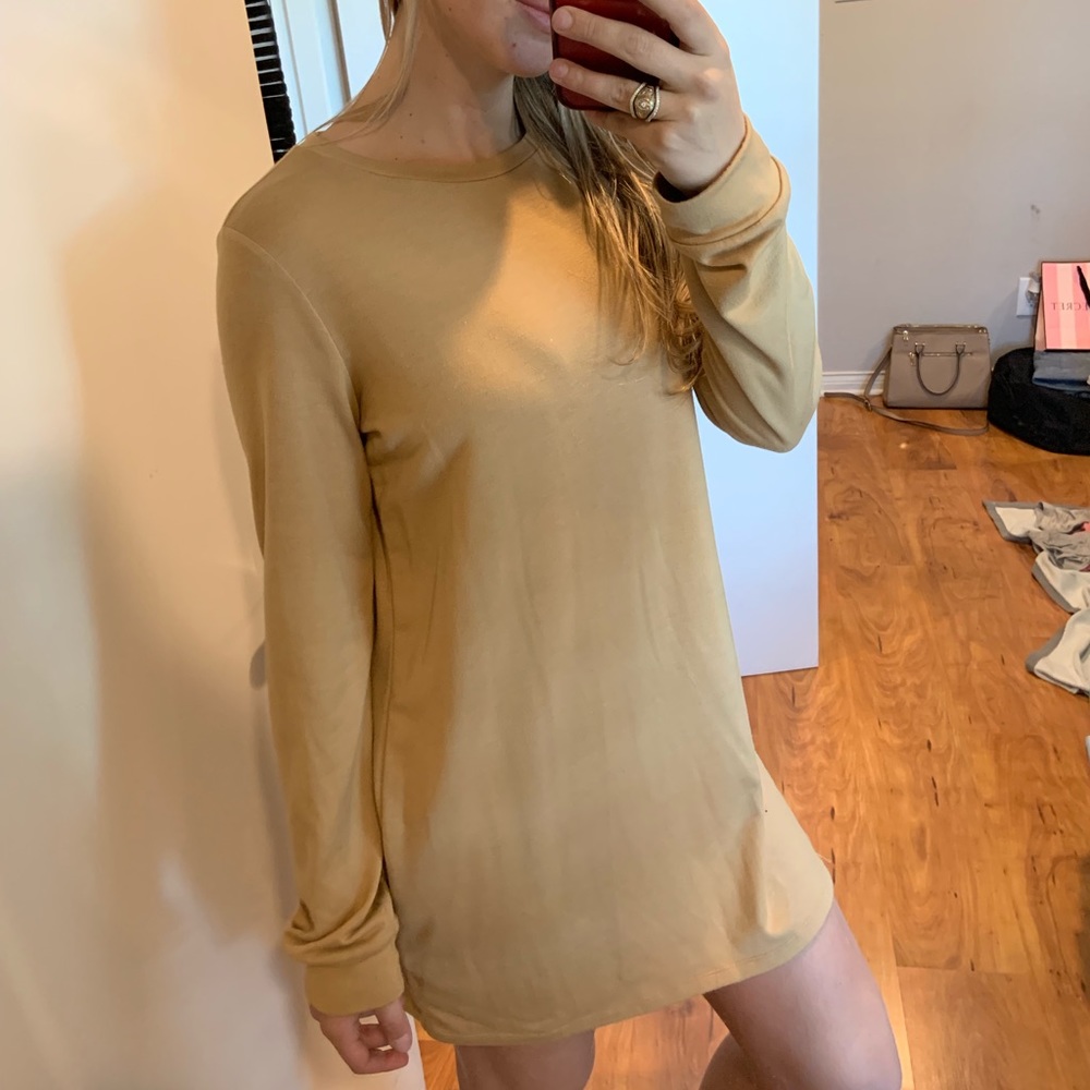 Long sleeve tee shirt dress